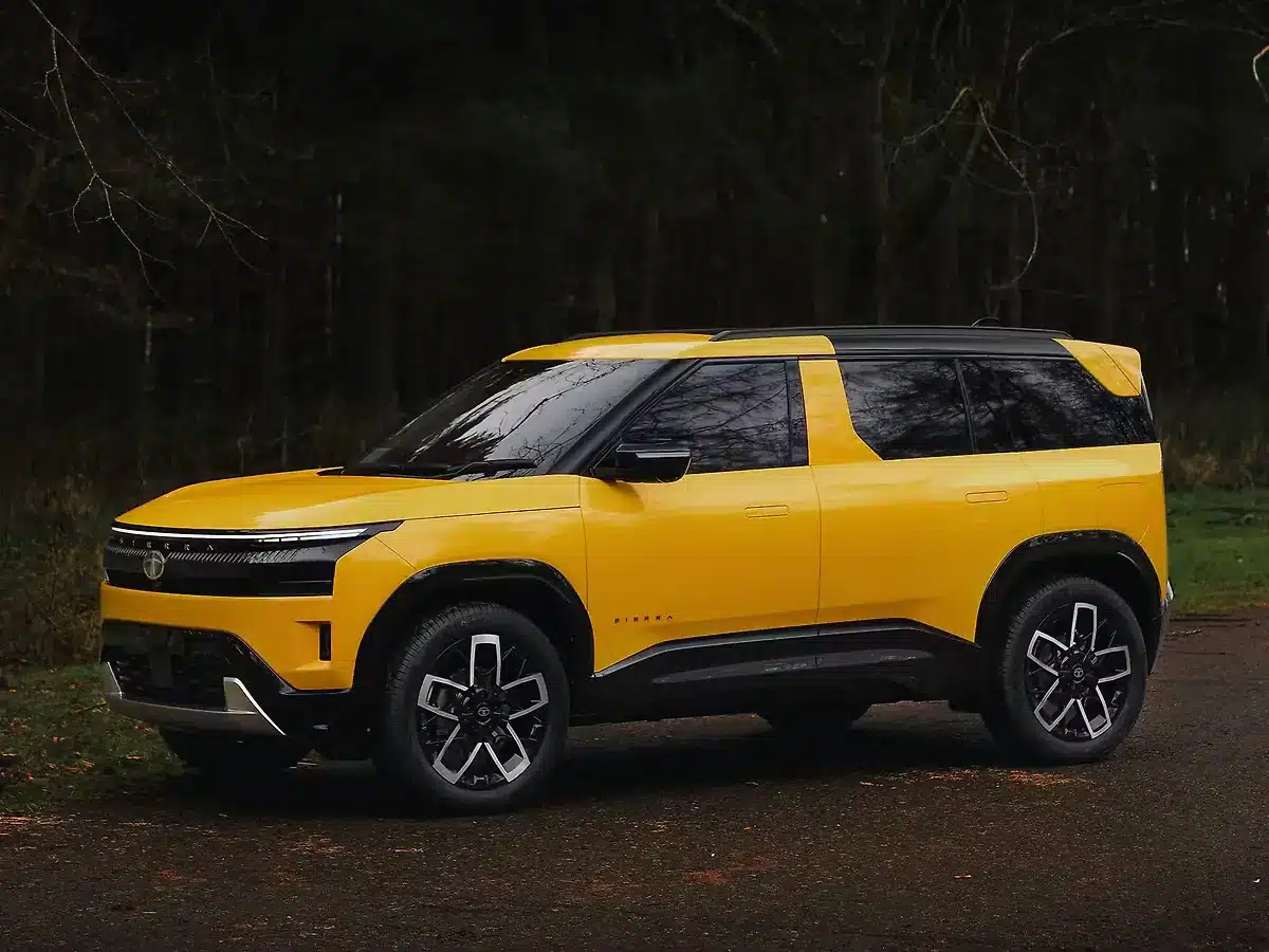 Tata Sierra 2025 premium mid-SUV front three-quarter view